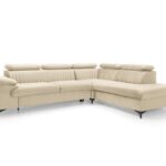 Narożnik z funkcją spania BARDINI z pojemnikiem L-kształtny z regulowanymi zagłówkami