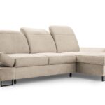 Narożnik z funkcją spania CAPRI MINI beżowy z pojemnikiem L-kształtny