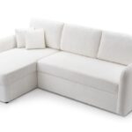 Narożnik z funkcją spania DARIO biały z pojemnikiem L-kształtny