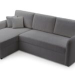 Narożnik z funkcją spania DARIO ciemnoszary z pojemnikiem L-kształtny