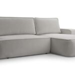 Narożnik z funkcją spania MONIVA jasnoszary z pojemnikiem L-kształtny