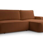 Narożnik z funkcją spania MONIVA miedziany z pojemnikiem L-kształtny