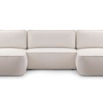 Narożnik z funkcją spania MONIVA U beżowy z pojemnikiem U-kształtny