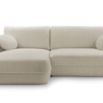 Narożnik z funkcją spania ROVIGO beżowy z pojemnikiem L-kształtny