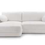 Narożnik z funkcją spania ROVIGO biały z pojemnikiem L-kształtny