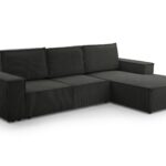 Narożnik z funkcją spania ARMONA antracyt z pojemnikiem L-kształtny