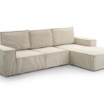 Narożnik z funkcją spania ARMONA beżowy  z pojemnikiem L-kształtny