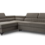 Narożnik z funkcją spania LAREDO ciemnoszary z pojemnikiem L-kształtny