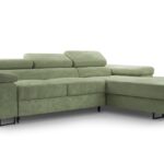 Narożnik z funkcją spania BELLUNOP MINI miętowy z pojemnikiem L-kształtny