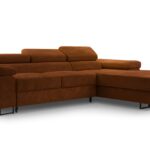 Narożnik z funkcją spania BELLUNOP MINI miedziany z pojemnikiem L-kształtny