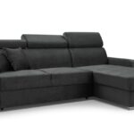 Narożnik z funkcją spania MAESTRO ciemnoszary z pojemnikiem L-kształtny