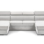 Narożnik z funkcją spania MAESTRO U jasnobeżowy z pojemnikiem U-kształtny