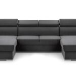 Narożnik z funkcją spania MAESTRO U szary z pojemnikiem U-kształtny