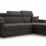 Narożnik z funkcją spania MAGNUS antracyt z pojemnikiem L-kształtny