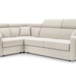 Narożnik z funkcją spania SALVO beżowy z pojemnikiem L-kształtny