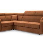 Narożnik z funkcją spania SALVO miedziany z pojemnikiem L-kształtny