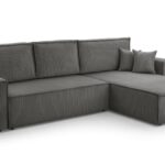 Narożnik z funkcją spania LAGUNA MINI szary z pojemnikiem L-kształtny