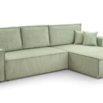 Narożnik z funkcją spania LAGUNA MINI miętowy z pojemnikiem L-kształtny