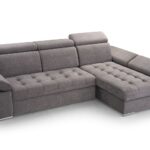 Narożnik z funkcją spania GRAVINO szary z pojemnikiem L-kształtny