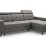 Narożnik z funkcją spania CORDO szary z pojemnikiem L-kształtny