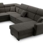 Narożnik z funkcją spania MAGNUS U antracyt z pojemnikiem U-kształtny