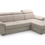 Narożnik z funkcją spania AMARELLO beżowy z pojemnikiem L-kształtny