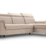 Narożnik z funkcją spania ALBANO beżowy z pojemnikiem L-kształtny