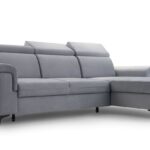 Narożnik z funkcją spania ALBANO szary z pojemnikiem L-kształtny