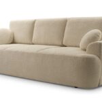 Kanapa rozkładana trzyosobowa z funkcją spania VELANO cappuccino z pojemnikiem