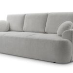 Kanapa rozkładana trzyosobowa z funkcją spania VELANO szary z pojemnikiem