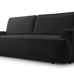 Kanapa rozkładana trzyosobowa z funkcją spania MONIVA czarny z pojemnikiem