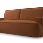 Kanapa rozkładana trzyosobowa z funkcją spania MONIVA miedziany z pojemnikiem