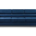 Kanapa rozkładana trzyosobowa z automatem funkcji spania BELLUNOK ciemnoniebieski