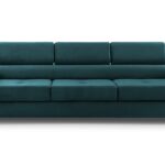 Kanapa rozkładana trzyosobowa z automatem funkcji spania BELLUNOK turkusowy