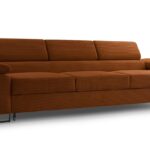 Kanapa rozkładana trzyosobowa z automatem funkcji spania BELLUNOP miedziany