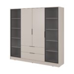 Szafa czterodrzwiowa BONNY 200cm przeszklone drzwi zewnętrzne