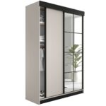 Szafa przesuwna ALVARO 138 cm z lustrem