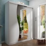 Szafa przesuwna SENSO 8 150 cm z dwoma lustrami w falę