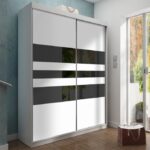 Szafa przesuwna SENSO 17 150 cm ze wstawkami dekoracyjnymi szklanymi