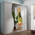 Szafa przesuwna SENSO 8 200 cm z dwoma lustrami w falę