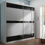 Szafa przesuwna SENSO 16 200 cm ze wstawkami dekoracyjnymi szklanymi