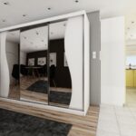 Szafa przesuwna SENSO 8 250 cm z trzema lustrami, dwie fale