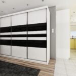 Szafa przesuwna SENSO 17 250 cm ze wstawkami dekoracyjnymi szklanymi