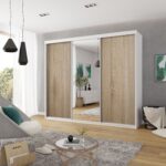 Szafa przesuwna SENSO 23 PLUS 250 cm z lustrem i dekoracyjną listwą