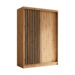Szafa przesuwna ILARIA 150 z lamelami dąb artisan