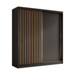 Szafa przesuwna ILARIA 200 z lamelami czarny