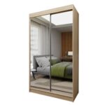 Szafa przesuwna FIORINA 120 z dwoma lustrami dąb sonoma