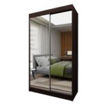 Szafa przesuwna FIORINA 120 z dwoma lustrami wenge