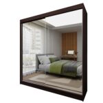 Szafa przesuwna FIORINA 200 z dwoma lustrami wenge