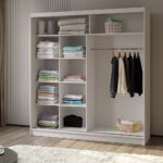 Szafa dwudrzwiowa FIORINA 200 z dwoma lustrami kaszmir